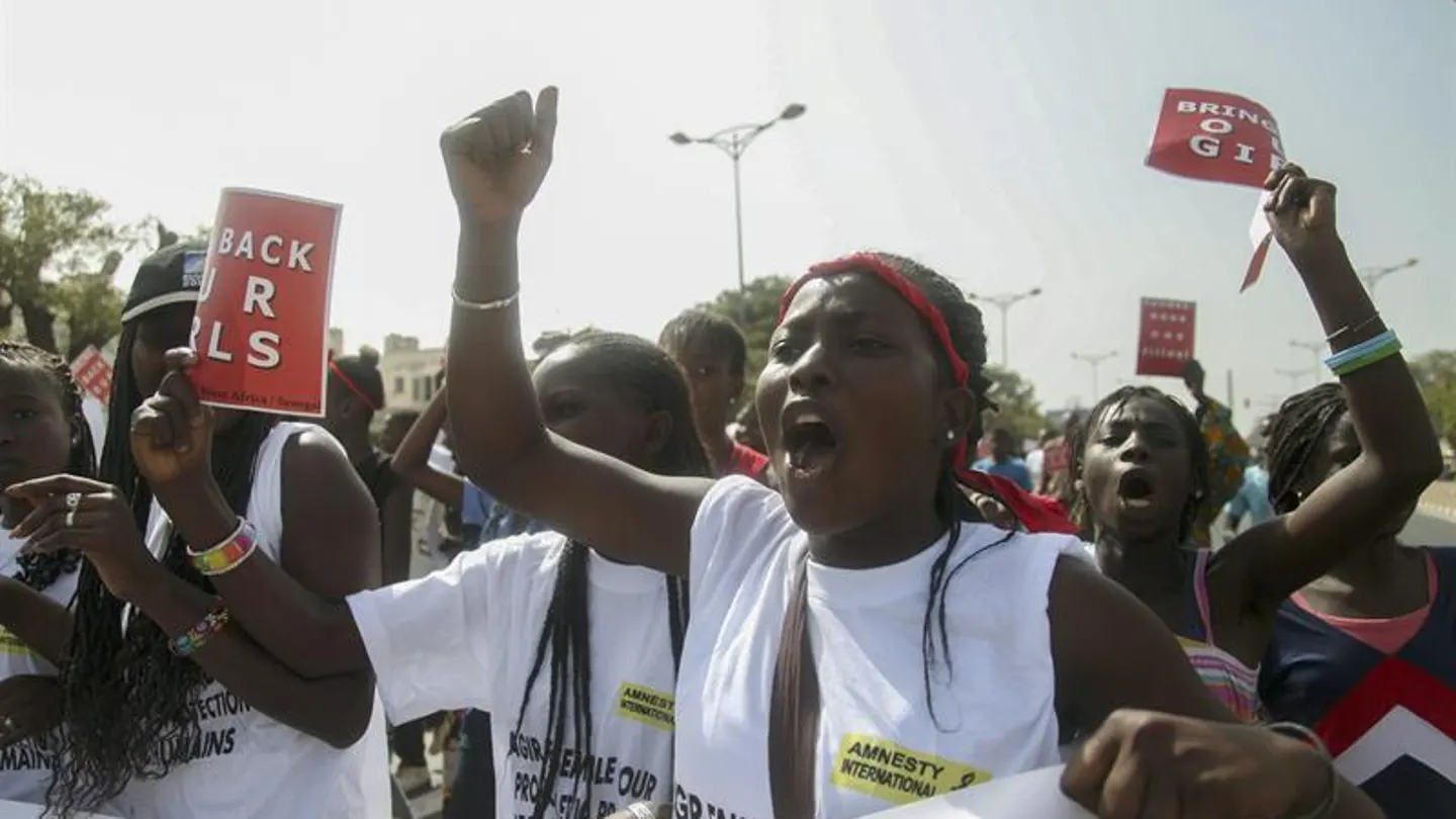 Protesta a favor de la liberación de las niñas de Nigeria Protesta a favor de la liberación de las niñas de Nigeria