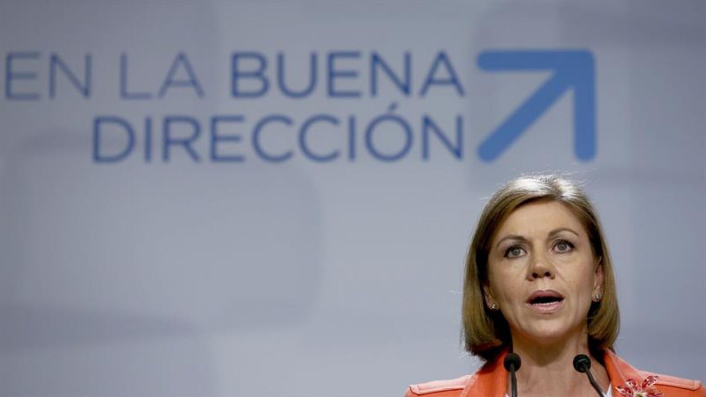 Mar&iacute;a Dolores de Cospedal tras el Comit&eacute; Ejecutivo del PP.