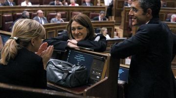 Valenciano, Rodríguez y Madina en el Congreso