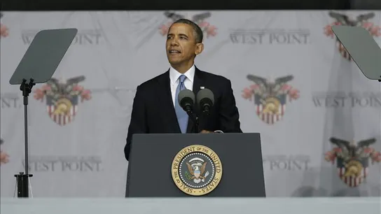 Barack Obama en la academia Militar de West Point, en Highland Falls Barack Obama en la academia Militar de West Point, en Highland Falls