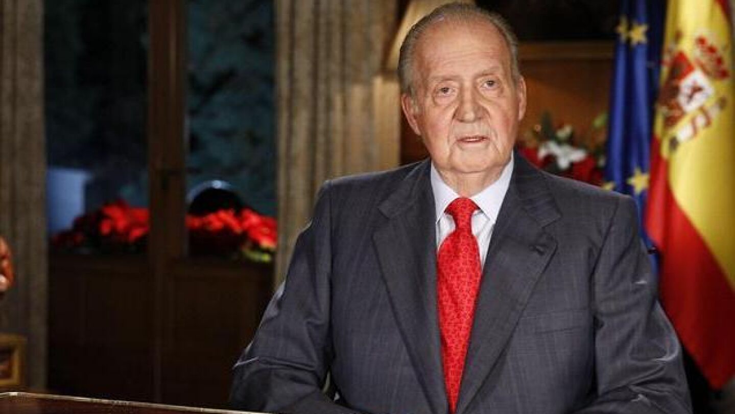 El rey durante su &uacute;ltimo mensaje de Navidad