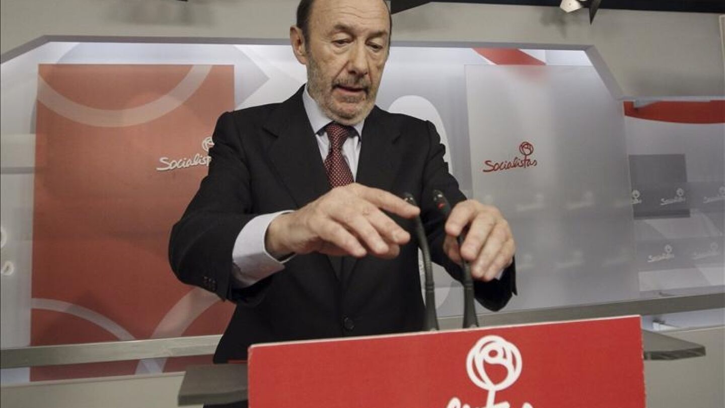 Declaraci&oacute;n institucional de Alfredo P&eacute;rez Rubalcaba