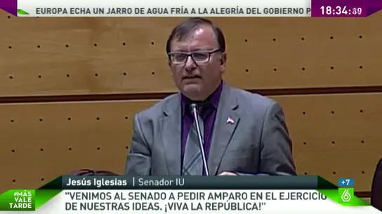 Jesús Iglesias, senador de IU Jesús Iglesias, senador de IU