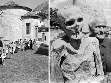 Los ciudadanos de Venzone con sus muertos Los ciudadanos de Venzone con sus muertos