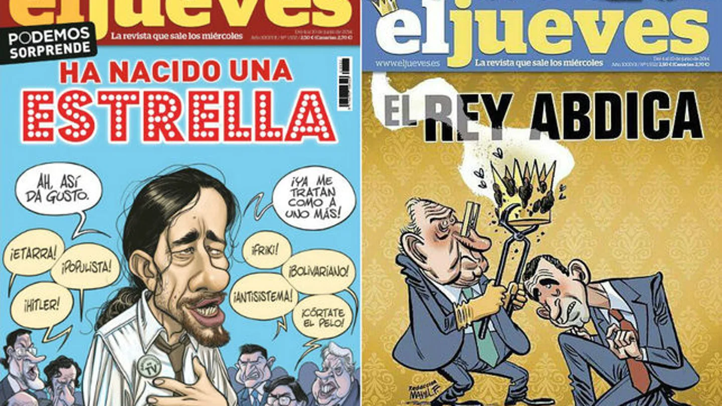 A la izquierda, la portada publicada, a la derecha, la portada retirada A la izquierda, la portada publicada, a la derecha, la portada retirada