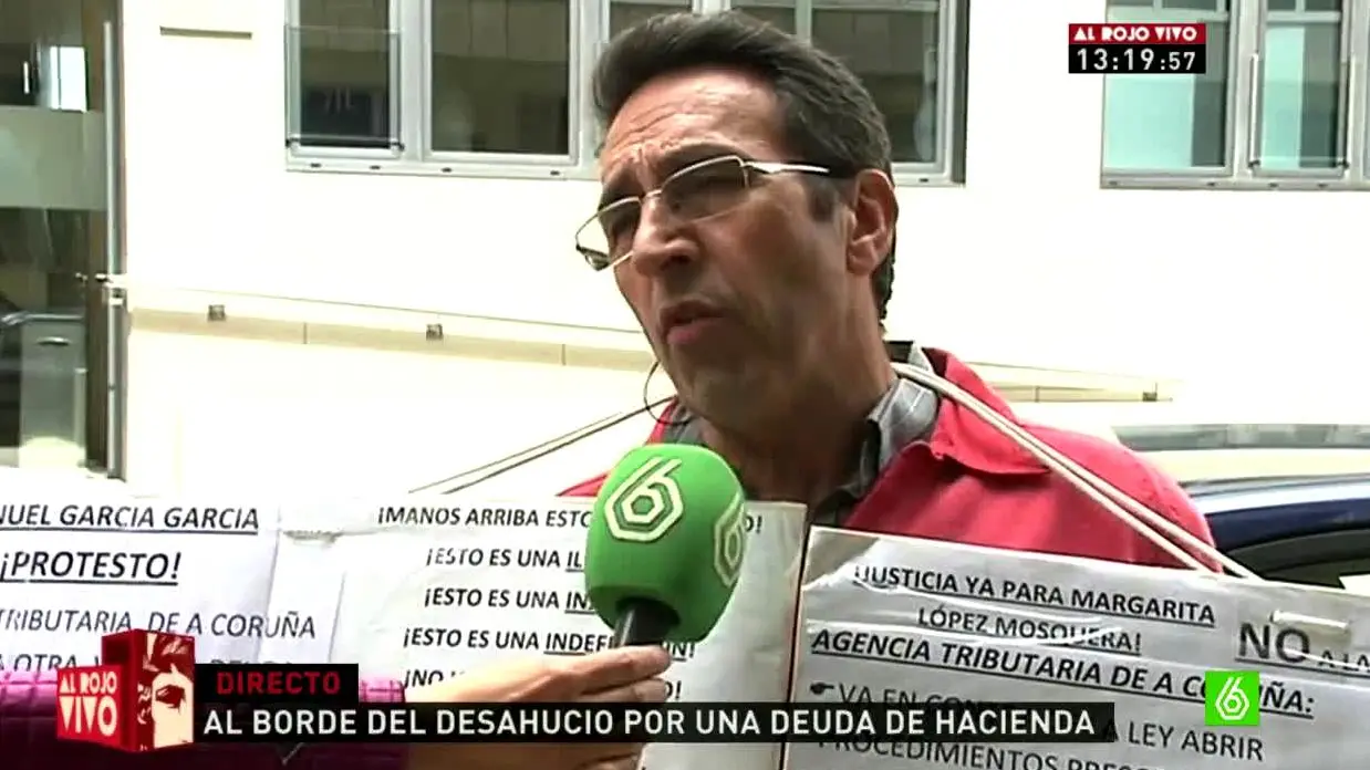 Manuel García, a punto de ser desahuciado Manuel García, a punto de ser desahuciado