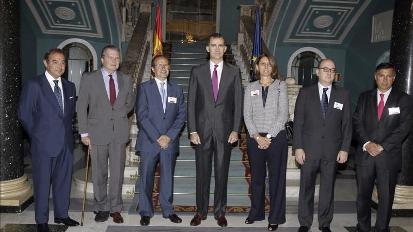 El pr&iacute;ncipe durante la apertura de la reuni&oacute;n de la Red de Enviados Europeos de las Pymes