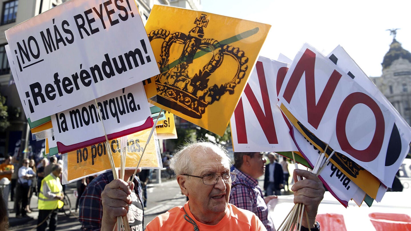 Manifestaci&oacute;n por la Rep&uacute;blica en Madrid