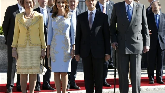 Los reyes reciben en el Palacio de El Pardo al presidente de México Los reyes reciben en el Palacio de El Pardo al presidente de México
