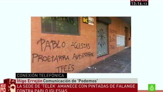 Pintadas en la sede de Telek