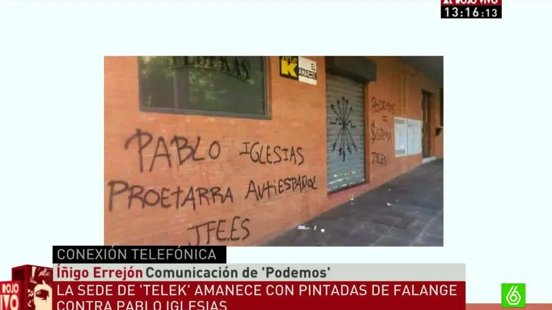 Pintadas en la sede de Telek