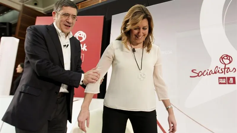 Patxi López junto a Susana Díaz en un mitin del PSOE