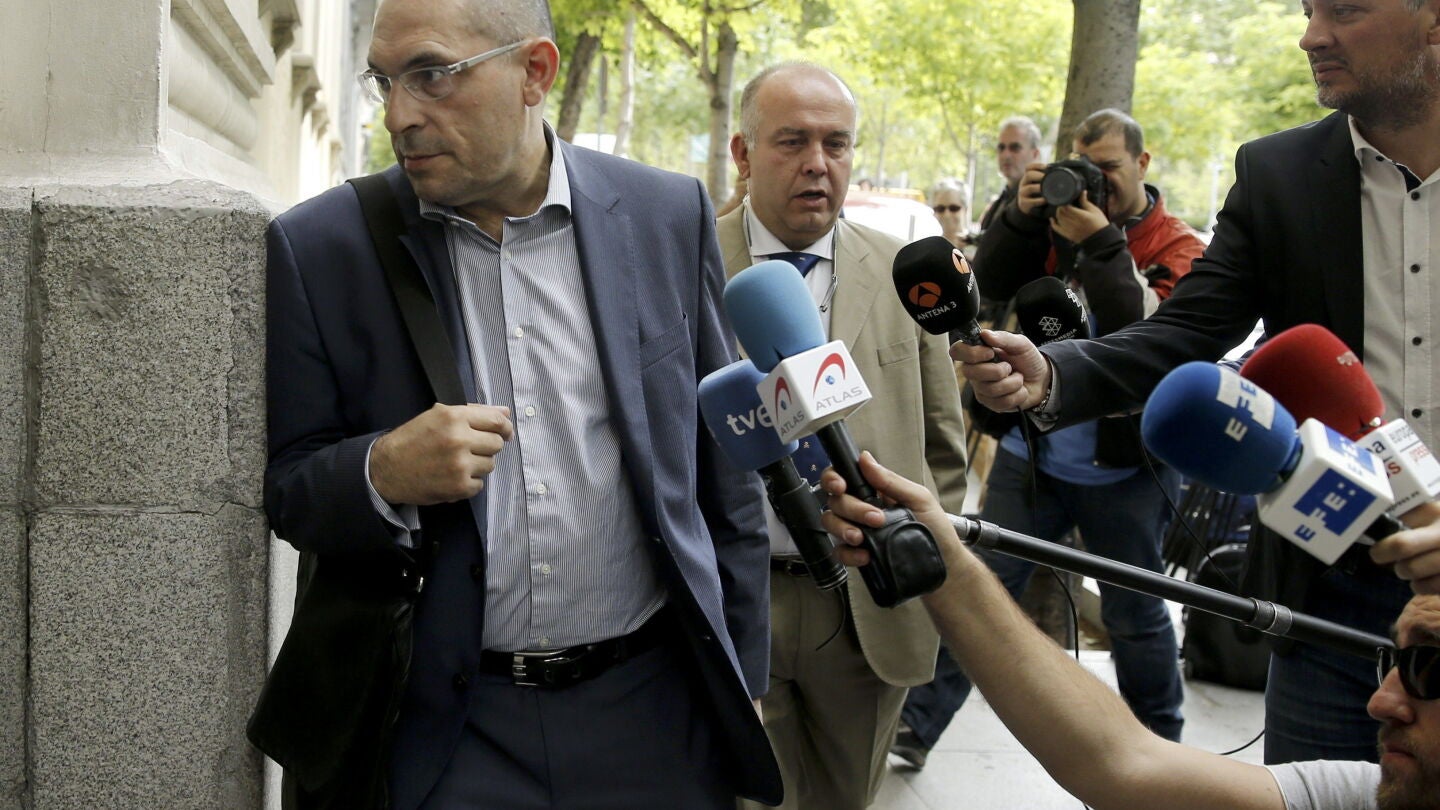 El juez Elpidio Jos&eacute; Silva a su llegada al Tribunal Superior de Justicia de Madrid 