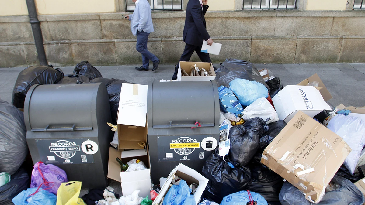 Aspecto que presentaba una calle de Lugo 