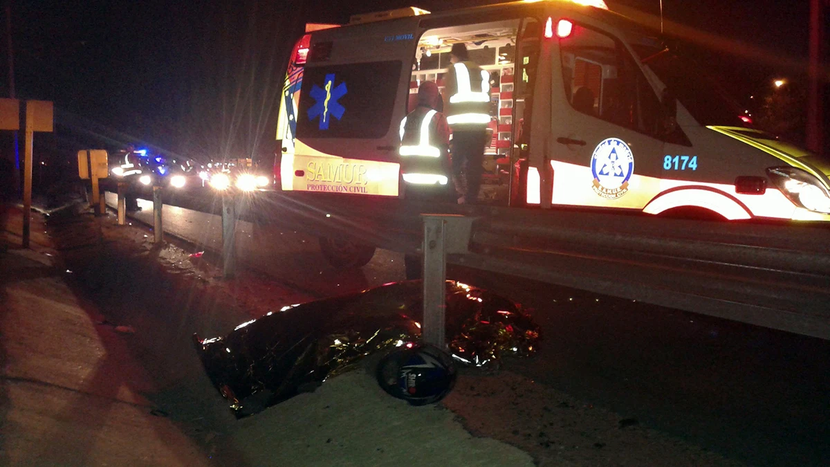 Fotografía facilitada por el Ayuntamiento de Madrid del accidente Fotografía facilitada por el Ayuntamiento de Madrid del accidente