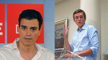 Eduardo Madina y Pedro Sánchez