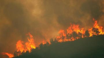 Imagen del incendio en Tivissa
