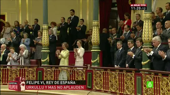 Íñigo Urkullu y Artur Mas, no aplauden tras el discurso de Felipe VI Íñigo Urkullu y Artur Mas, no aplauden tras el discurso de Felipe VI