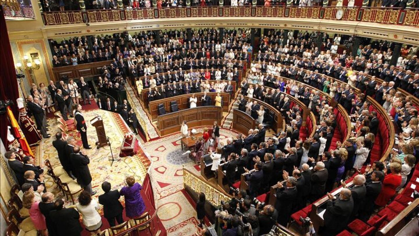 El pr&iacute;ncipe Felipe habla en el Congreso