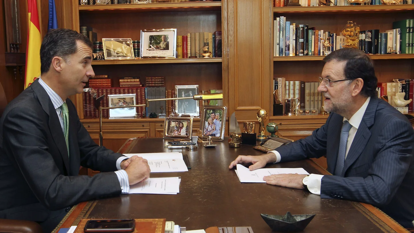 El rey Felipe VI recibe en el Palacio de la Zarzuela al presidente del Gobierno, Mariano Rajoy El rey Felipe VI recibe en el Palacio de la Zarzuela al presidente del Gobierno, Mariano Rajoy