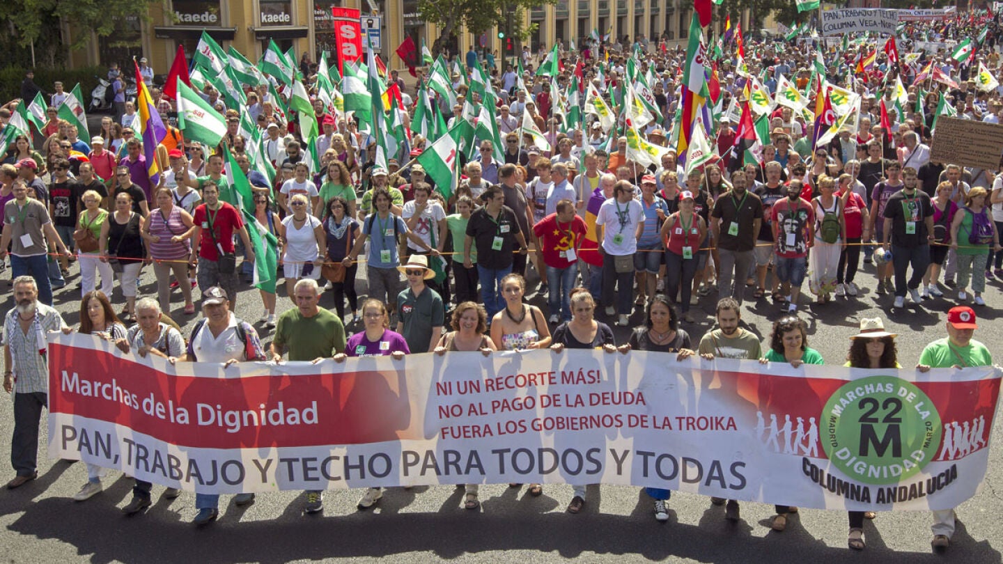 Marcha en el Parlamento sevillano