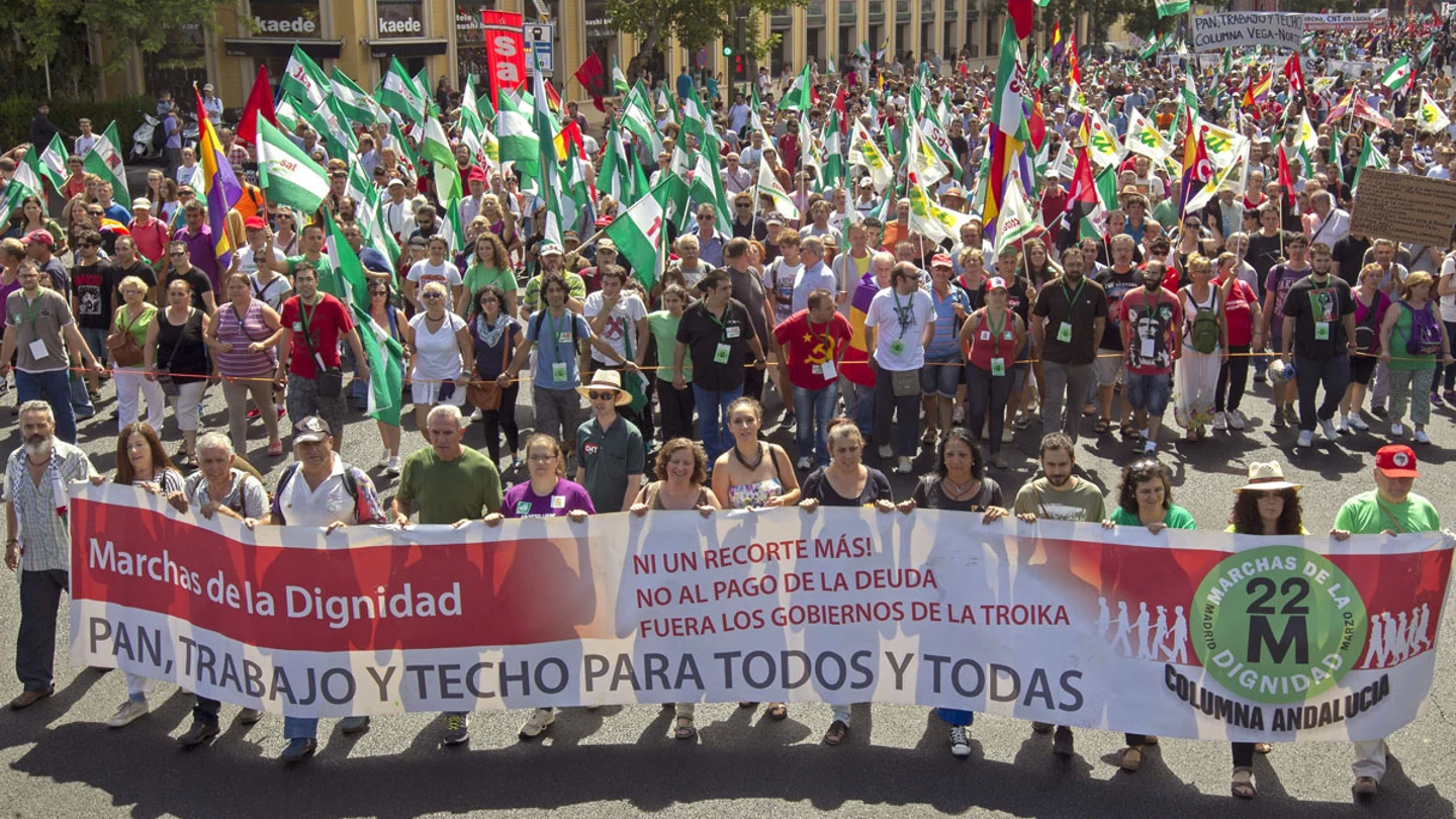 Marcha en el Parlamento sevillano Marcha en el Parlamento sevillano