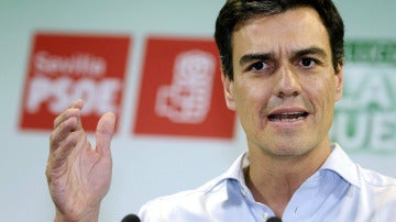El aspirante a la secretaria general del PSOE, Pedro Sánchez