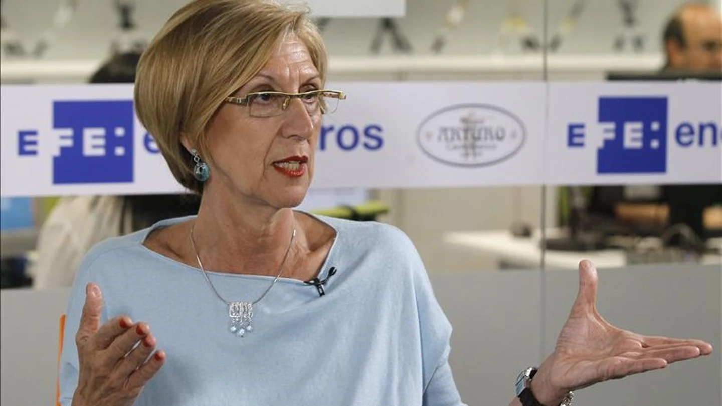 Rosa Díez durante la entrevista. Rosa Díez durante la entrevista.