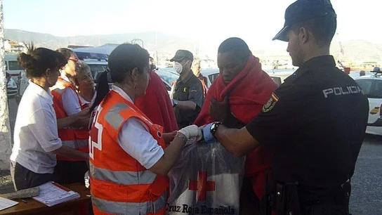 LLegada al puerto de Motril, en Granada, de los inmigrantes subsaharianos LLegada al puerto de Motril, en Granada, de los inmigrantes subsaharianos