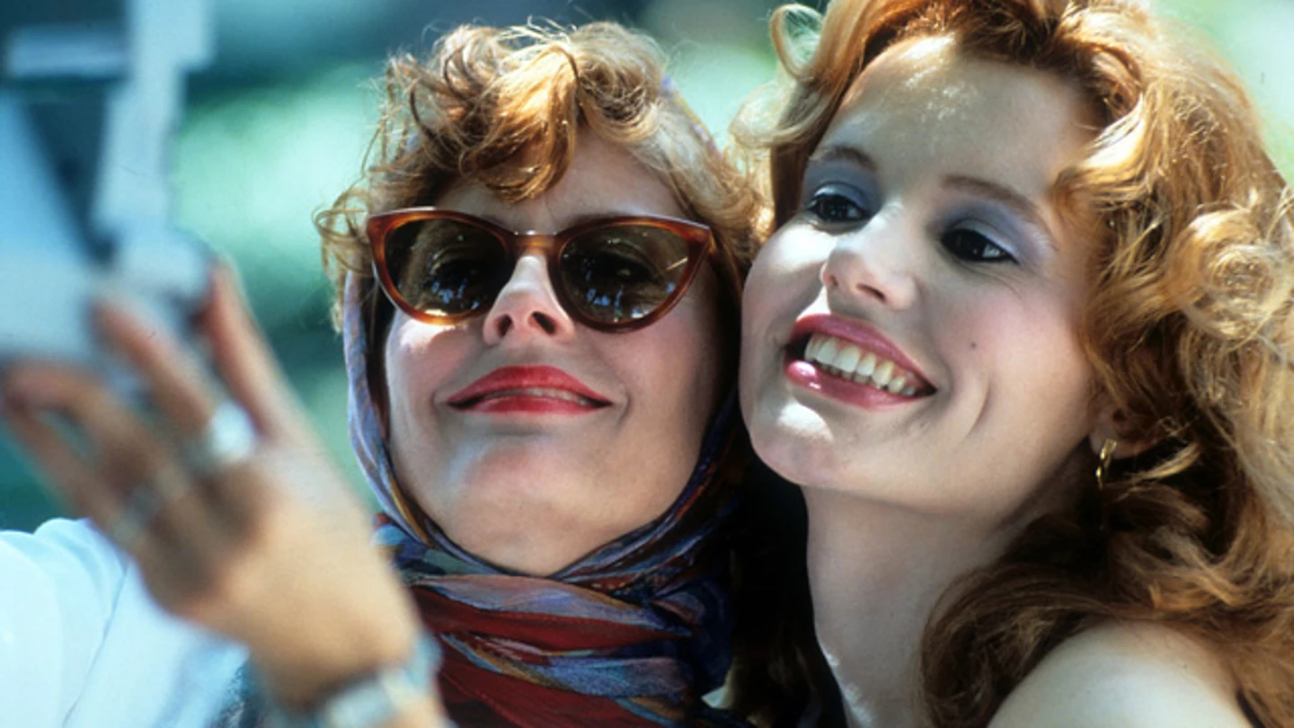 Susan Sarandon y Geena Davis en un fotograma de Thelma y Louise Susan Sarandon y Geena Davis en un fotograma de Thelma y Louise