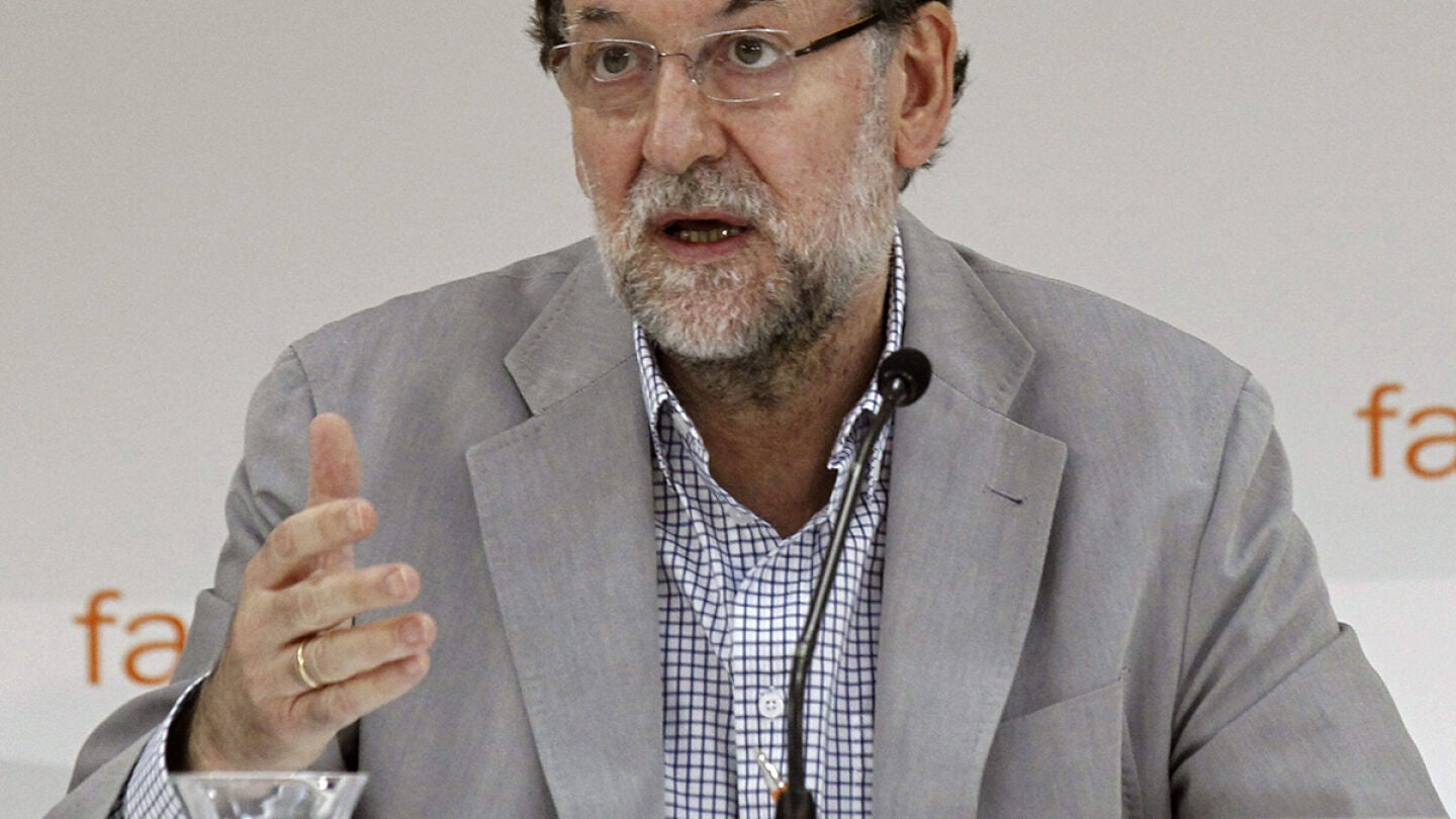 El presidente del Gobierno, Mariano Rajoy, durante la clausura del Campus FAES 2014