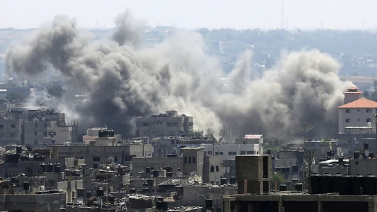 Una explosión en la ciudad de Gaza Una explosión en la ciudad de Gaza