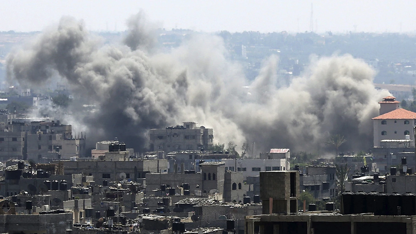 Una explosión en la ciudad de Gaza Una explosión en la ciudad de Gaza