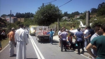 Heridas siete personas en Pontevedra tras una explosión durante las fiestas patronales