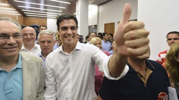 El candidato a la Secretaría General del PSOE, Pedro Sánchez