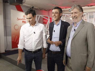 Los candidatos a la Secretaría General del PSOE: Eduardo Madina, Pedro Sánchez y Pérez Tapias Los candidatos a la Secretaría General del PSOE: Eduardo Madina, Pedro Sánchez y Pérez Tapias