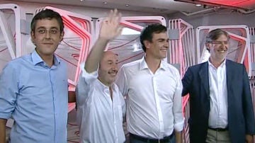 Eduardo Madina, Rubalcaba, Pedro Sánchez y José Antonio Pérez-Tapias
