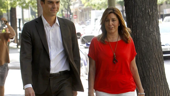 Pedro Sánchez, junto a Susana Díaz Pedro Sánchez, junto a Susana Díaz