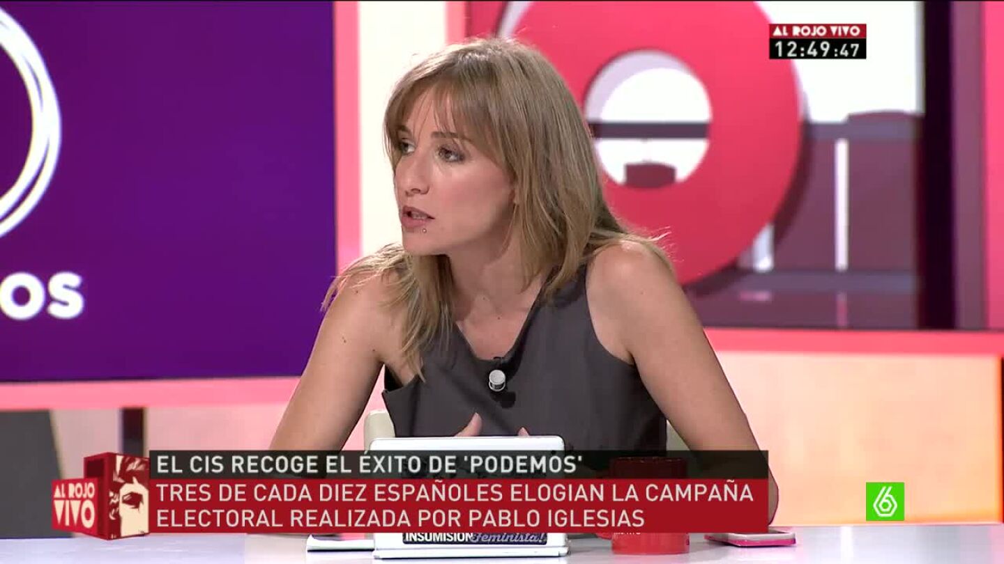 Tania S&aacute;nchez, en 'Al Rojo Vivo'