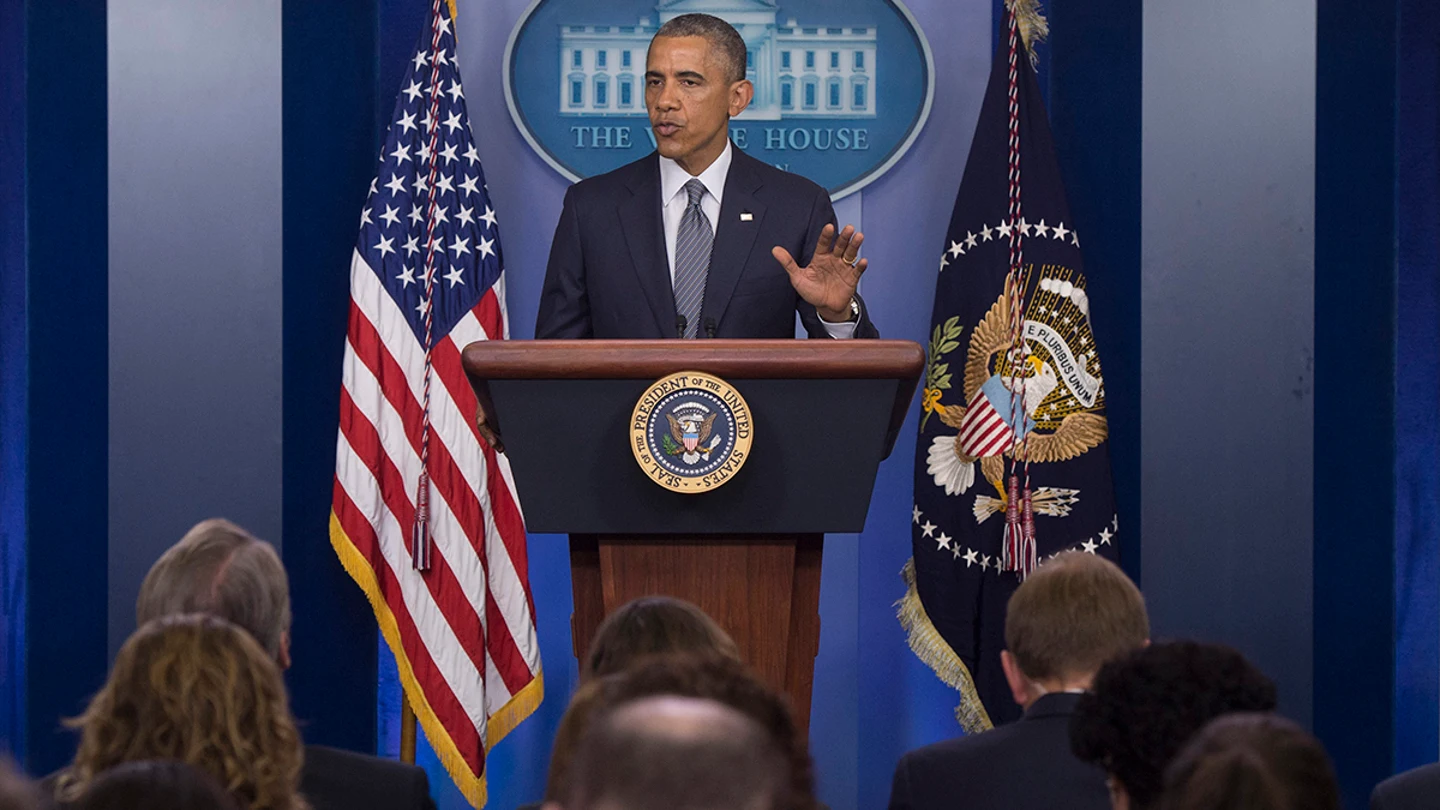 Obama, en una rueda de prensa en la Casa Blanca, Washington Obama, en una rueda de prensa en la Casa Blanca, Washington