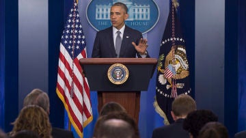 Obama, en una rueda de prensa en la Casa Blanca, Washington 