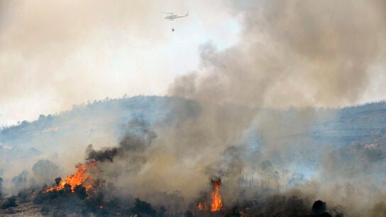 Incendio proclamado en Cogolludo, Guadalajara