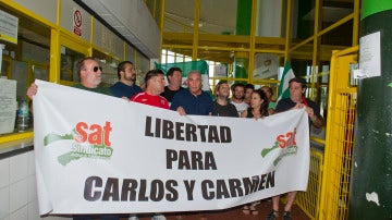 Miembros del SAT piden la puesta en libertad de Carlos Cano