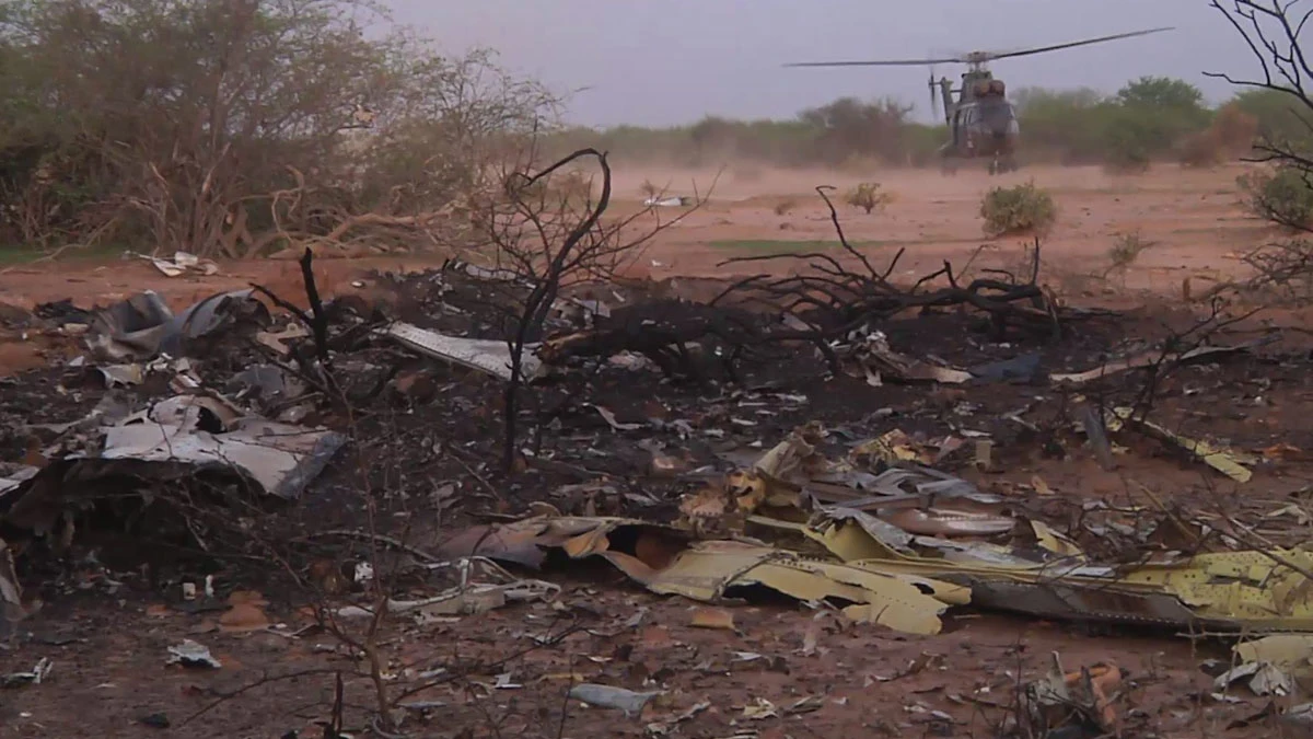 Zona en la que han sido localizados los restos del avión de Swiftair