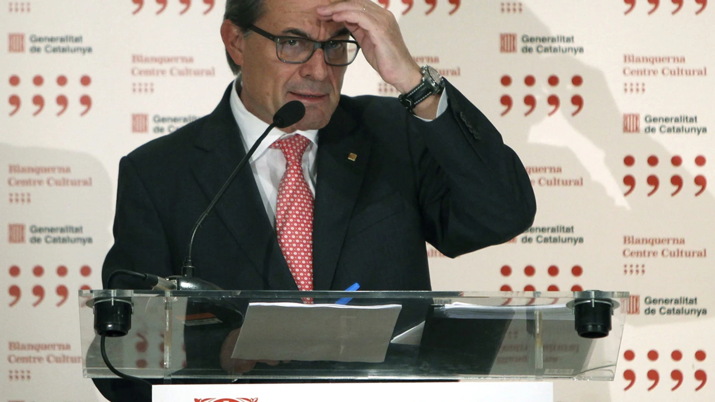 Artur Mas durante una rueda de prensa en Madrid Artur Mas durante una rueda de prensa en Madrid