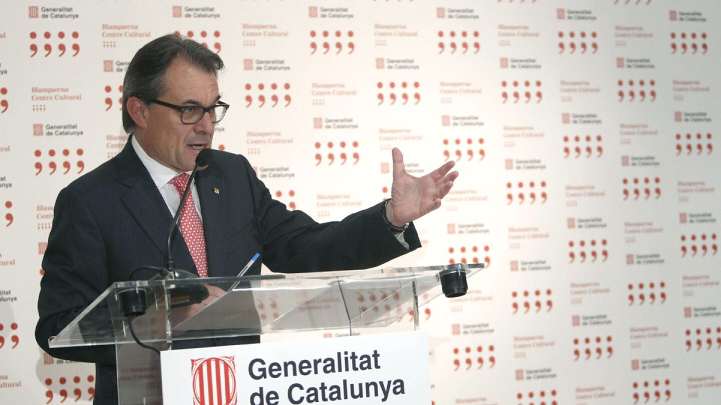 Artur Mas durante su rueda de prensa