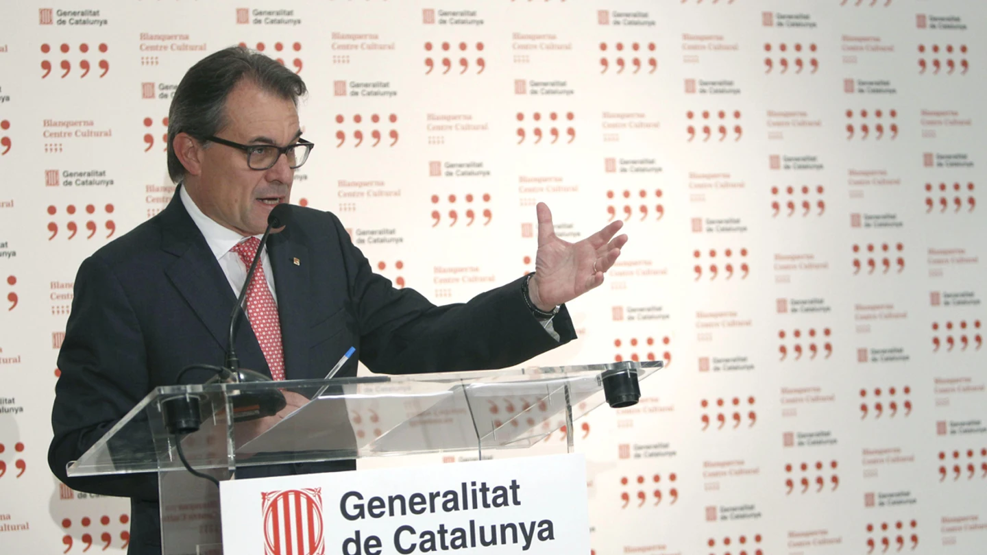Artur Mas durante su rueda de prensa Artur Mas durante su rueda de prensa