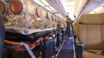 El Airbus A310 medicalizado que repatriará desde Liberia al religioso español Miguel Pajares