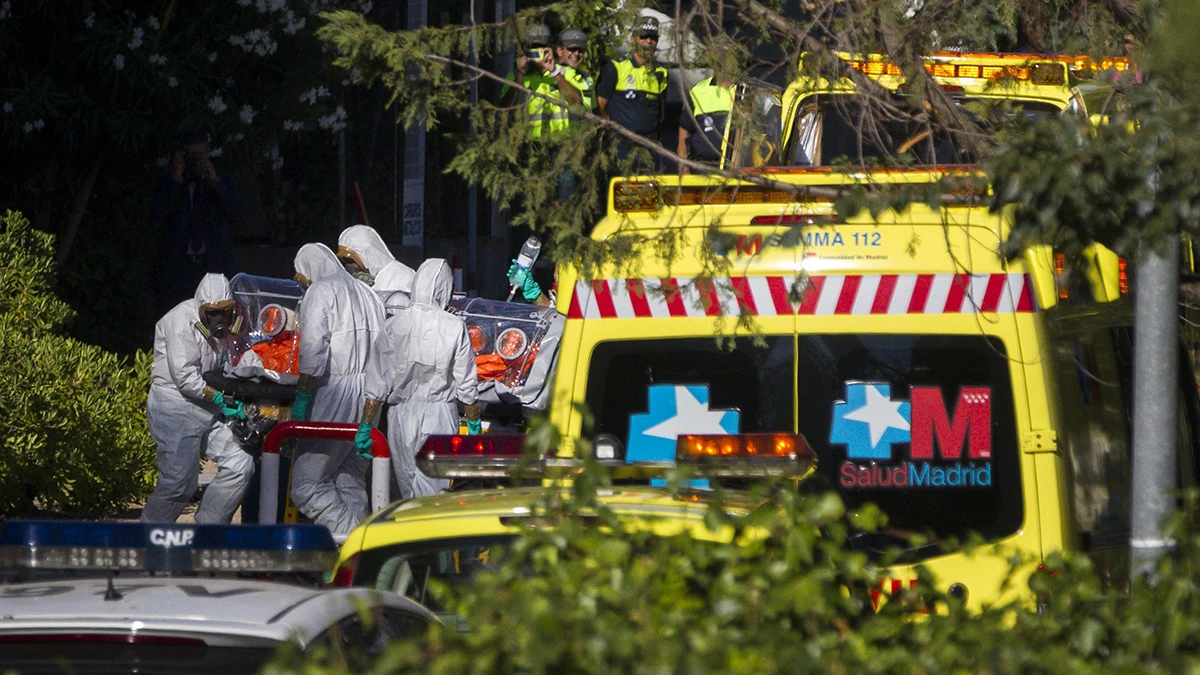 Llegada de Miguel Pajares, infectado de ébola, al hospital Carlos III