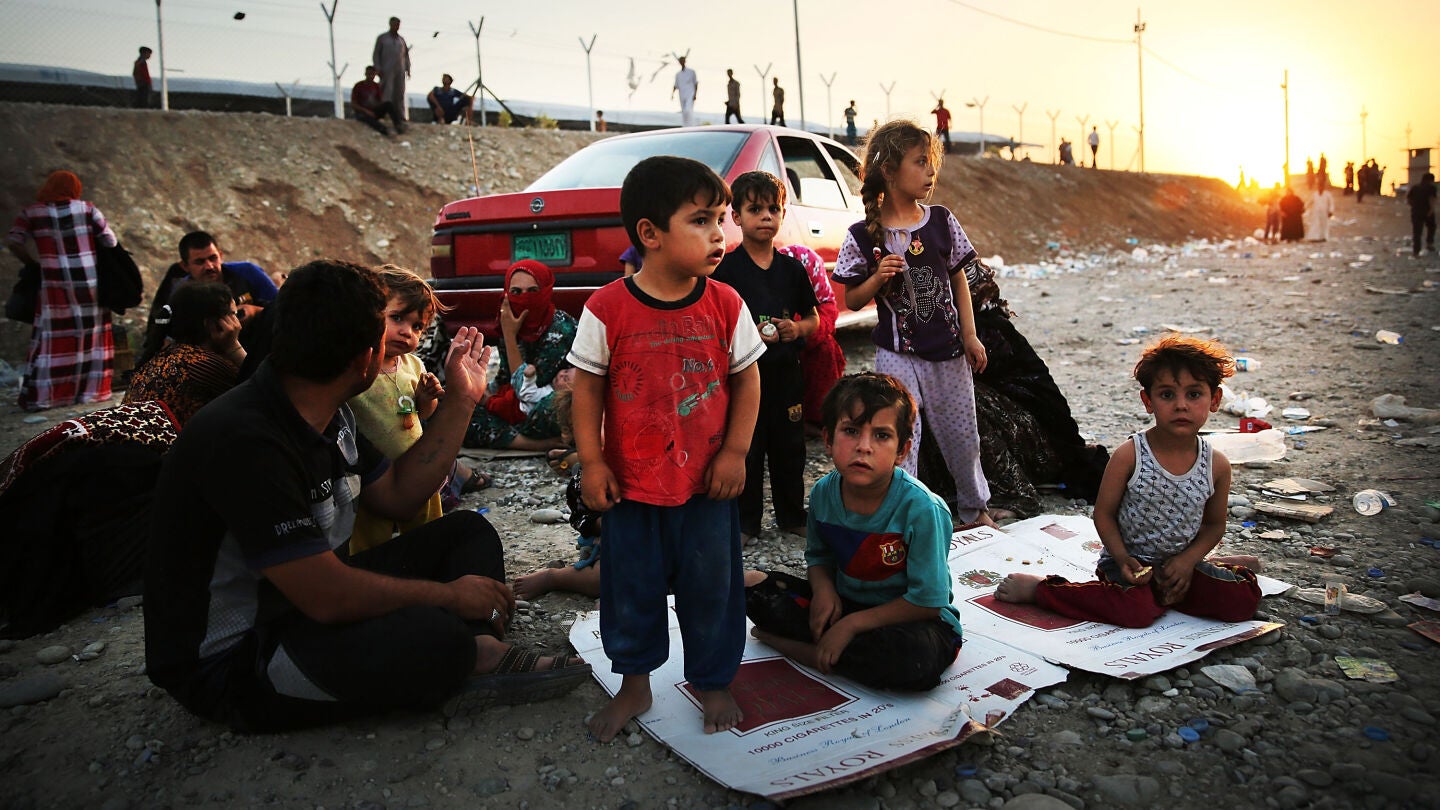 Ni&ntilde;os refugiados en Irak